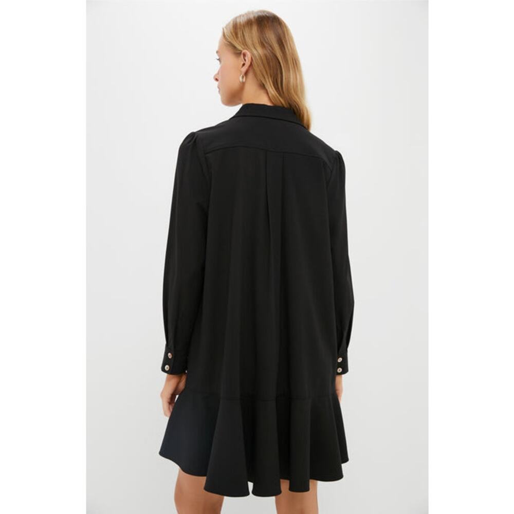 NWOT Pomander Place x Tuckernuck Black Crepe Callahan Shirt Dress Long Sleeve L - Picture 4 of 14